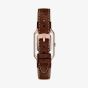 Fossil Ladies Raquel Brown Rectangle Dial Leather Strap Watch ES5503