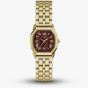 Fossil Ladies Harlow Red Octagon Dial Golden Bracelet Watch ES5511
