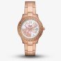 Fossil Ladies Stella Rose Gold-Plated Flower Dial Watch ES5192