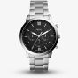 Fossil Mens Neutra Black Chronograph Watch FS5384