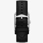 Fossil Mens Carraway Silver Dial Black Leather Strap Watch FS6078