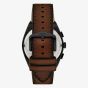 Fossil Mens Everett Brown Leather Strap Chronograph Watch FS6108