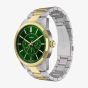 Fossil Mens Pearson Green Dial Two Tone Bracelet Watch FS6197