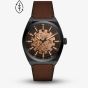Fossil Mens Everett Brown Automatic Watch ME3207