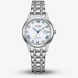 Citizen Ladies Silhouette Silver Tone Crystal Watch FE1240-81A