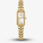 Citizen Ladies Silhouette Gold Tone White Rectangle Dial Watch EG2693-51P