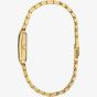 Citizen Ladies Silhouette Gold Tone White Rectangle Dial Watch EG2693-51P