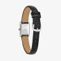 Citizen Ladies Fio Roma Eco-Drive Silver Rectangular Dial Black Leather Strap Watch EG2790-12A