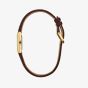 Citizen Ladies Fio Roma Eco-Drive Gold Rectangular Dial Brown Leather Strap Watch EG2797-13A