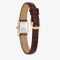 Citizen Ladies Fio Roma Eco-Drive Gold Rectangular Dial Brown Leather Strap Watch EG2797-13A