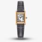 Citizen Ladies Fio Roma Eco-Drive Rose Gold Rectangular Dial Grey Leather Strap Watch EG2799-18W