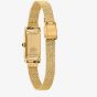 Citizen Ladies Fio Eco-Drive Gold Rectangular Dial Mesh Bracelet Watch EG7128-59E
