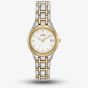 Citizen Ladies Silhouette White Dial Stainless Steel Gold Plated Two Tone Bracelet Watch EW1264-50A