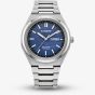 Citizen Zenshin Super Titanium Eco Drive Silver & Blue Watch AW0130-85L