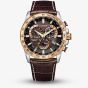Citizen Mens Perpetual Chrono AT Brown Leather Strap Watch CB5899-05X