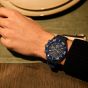 Citizen Mens Sport Chronograph Eco-Drive Blue Rubber Strap Watch CA4733-00L