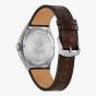 Citizen Mens Eco-Drive Terra Force Brown Leather Strap Watch AW1890-19B