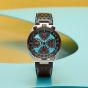 Citizen Mens Limited Edition Promaster Bullhead Racing Chronograph Blue Dial Black Leather Strap Watch AV0106-01L