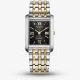Citizen Mens Dress Classic Black Dial Rectangle Two Tone Bracelet Watch BJ6574-59E