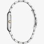 Citizen Mens Dress Classic Black Dial Rectangle Two Tone Bracelet Watch BJ6574-59E
