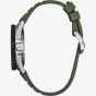 Citizen Mens Promaster Diver White Dial Green Polyurethane Strap Watch BN0265-00A