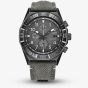 Citizen Mens Nighthawk Chronograph Grey Dial Grey Fabric Strap Watch CA0897-04H