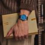 Citizen Mens Rolan Blue Dial Black Leather Strap Watch FE7130-01L