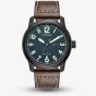 Citizen Mens Chandler Military Brown Leather Strap Watch BM8478-01L