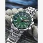 Citizen Mens Endeavour Eco-Drive Green Dial Stainless Steel Bracelet Watch AW1428-53X