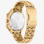 Citizen Mens Eco-Drive Gold Tone Green Chronograph Watch CA4542-59X