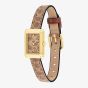 Coach Ladies Mara Gold Tone Brown Leather Strap Watch 14504585