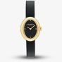 Coach Ladies Sammy Oval Dial Black Leather Strap Watch 14504421