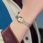 Coach Ladies Sammy Two Tone Oval White Dial Bracelet Watch 14504738