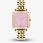 Coach Ladies Cass BCRF Golden Square Pink Dial Bracelet Watch 14504692