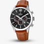 Festina Mens Timeless Chronograph Brown Leather Strap Watch F20542/6