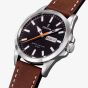 Festina Mens Classics Black Dial Brown Leather Strap Watch F20358/2
