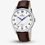 Festina Mens Classics White Dial Brown Leather Strap Watch F20426/1