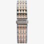 Orlam Mens Pulse Silver Dial Two Colour Bracelet Watch ORDRBPU006