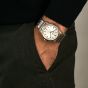 Orlam Mens Pulse Silver Dial Two Colour Bracelet Watch ORDRBPU006