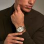 Orlam Mens Echo Silver Dial Two Colour Bracelet Watch ORDYBEC006