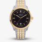Orlam Mens Pulse Black Dial Two Colour Bracelet Watch ORDYBPU007