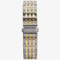 Orlam Mens Pulse Black Dial Two Colour Bracelet Watch ORDYBPU007