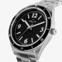 Orlam Mens Twilight Black Dial Silver Bracelet Watch ORSSBCR003