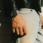 Orlam Mens Twilight Black Dial Silver Bracelet Watch ORSSBCR003