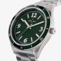 Orlam Mens Twilight Green Dial Silver Bracelet Watch ORSSBCR004