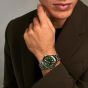 Orlam Mens Twilight Green Dial Silver Bracelet Watch ORSSBCR004