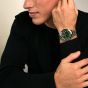 Orlam Mens Twilight Green Dial Silver Bracelet Watch ORSSBCR004