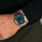Orlam Mens Twilight Blue Dial Silver Bracelet Watch ORSSBCR005