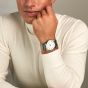 Orlam Mens Elan White Dial Silver Bracelet Watch ORSSBEL004