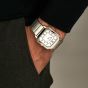 Orlam Mens Heritage White Square Dial Silver Bracelet Watch ORSSBHE004